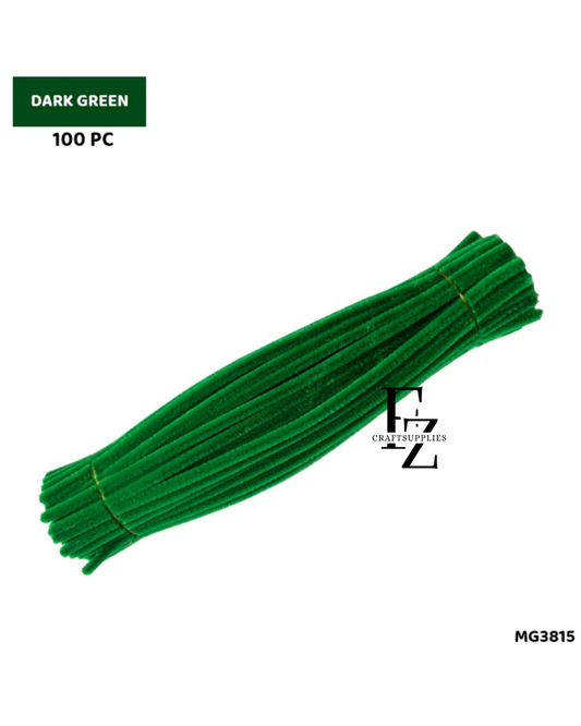Pipe cleaners Dark Green - 100 pcs