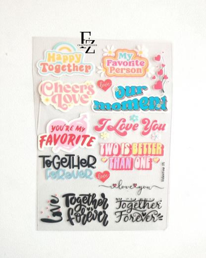 UV DTF Stickers Love theme - D66