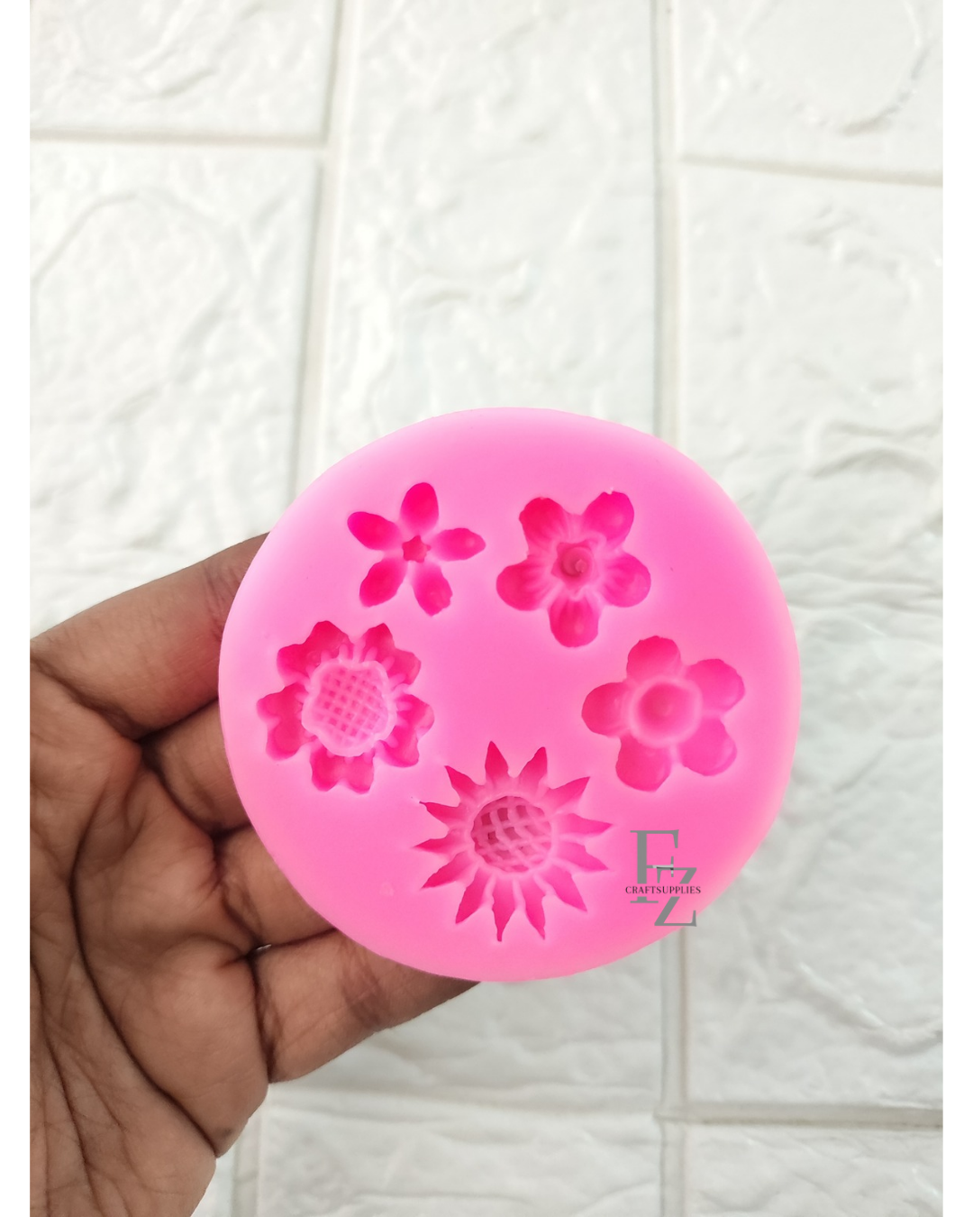 5 Cavity Flower Mould