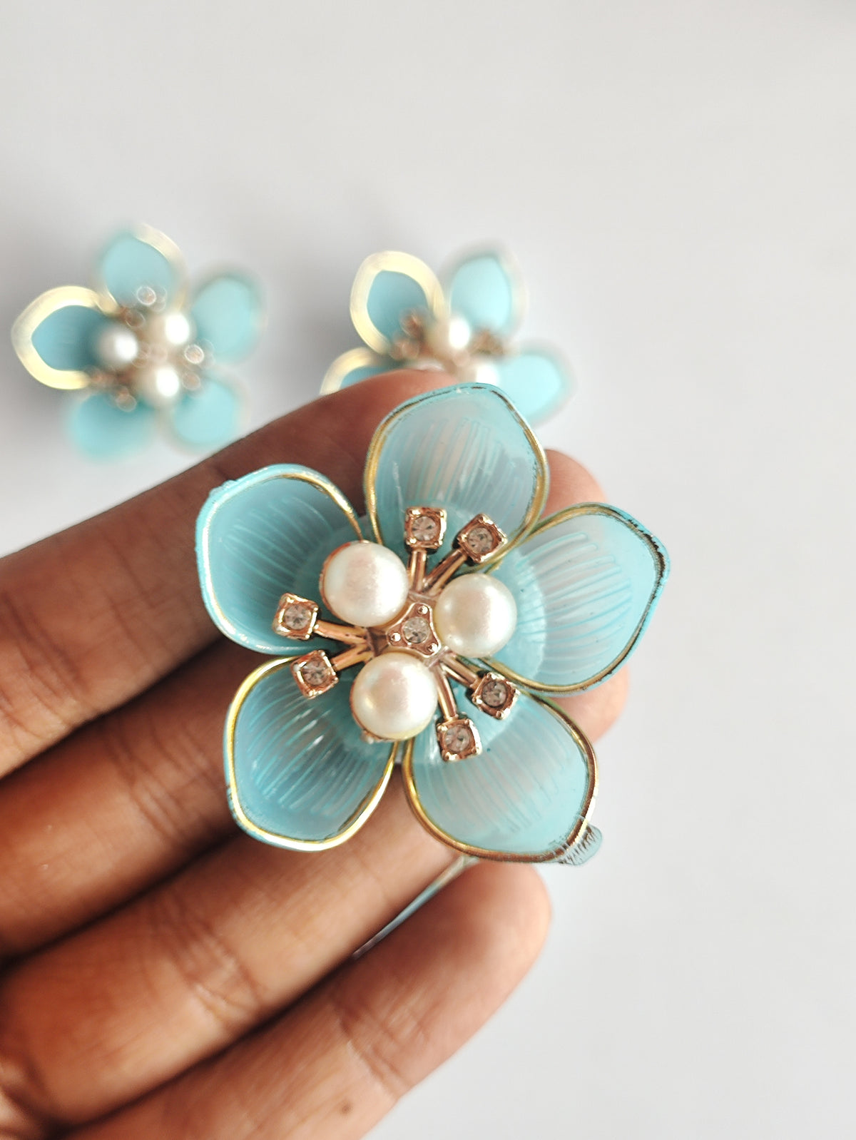 Ready Acrylic Flower Blue - Pack of 5