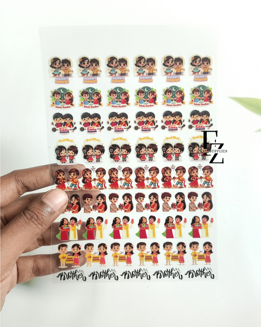 Rakhi Peel Off Stickers - D50