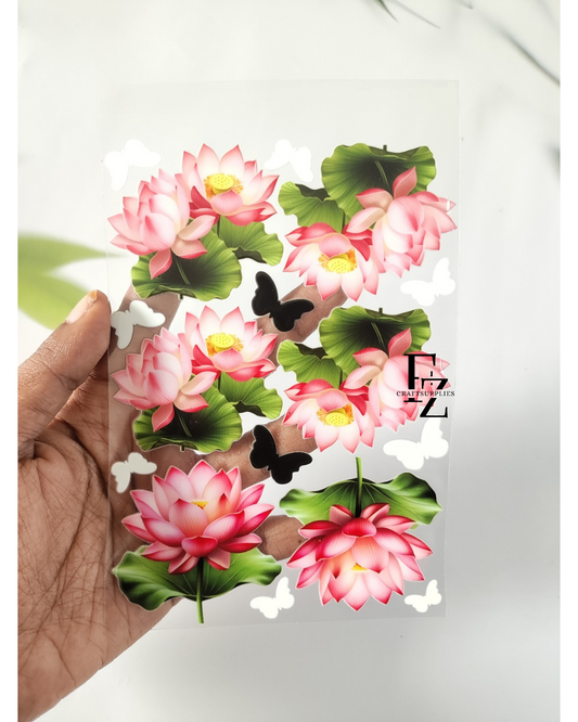 Light Pink Lotus Peel off Sticker