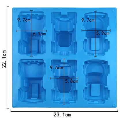 6 Cavity Vechiles Mould for DIY concrete art, Resin, Soap & Candle Making