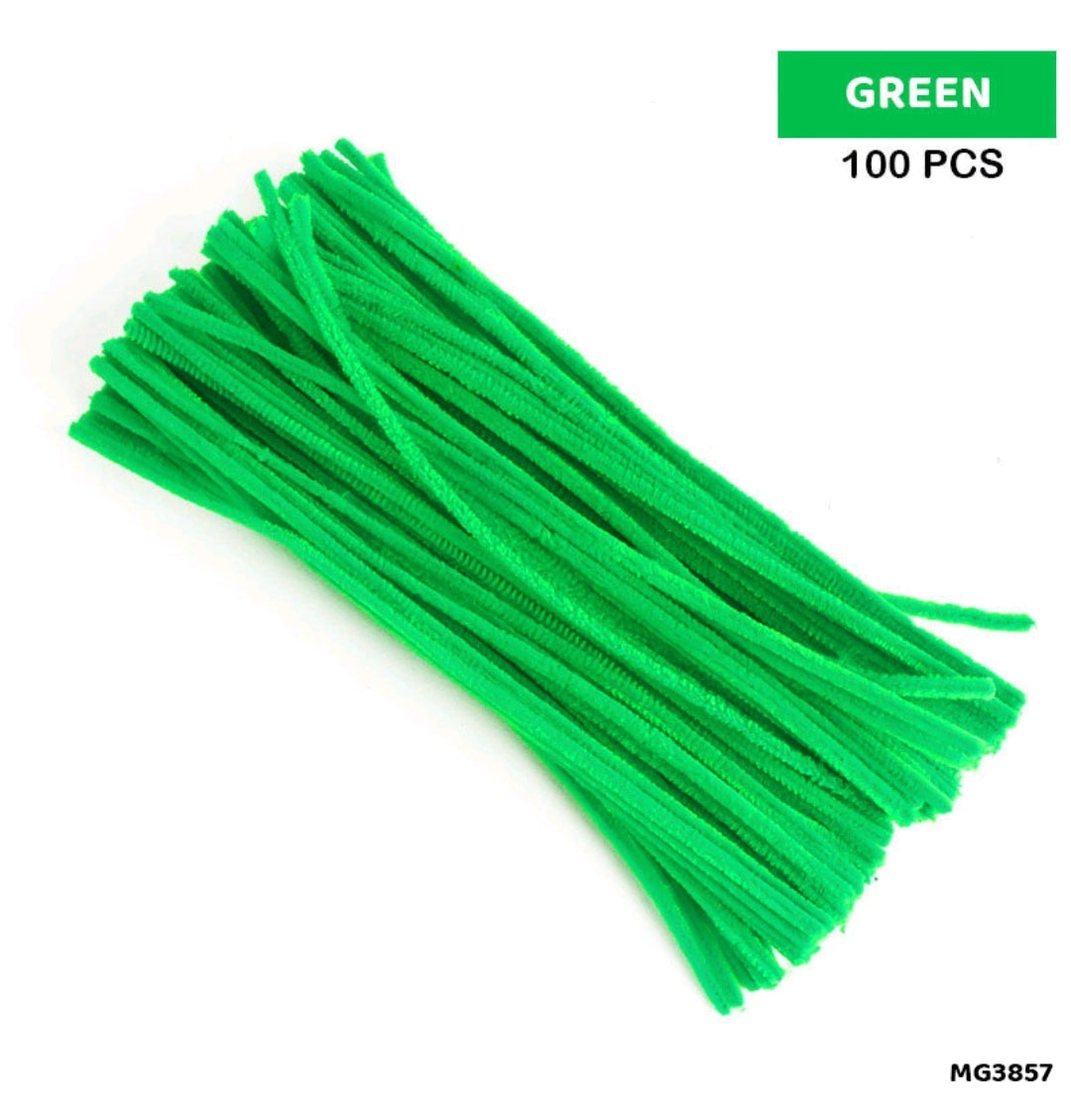 Pipe Cleaners 100 Pieces - Green