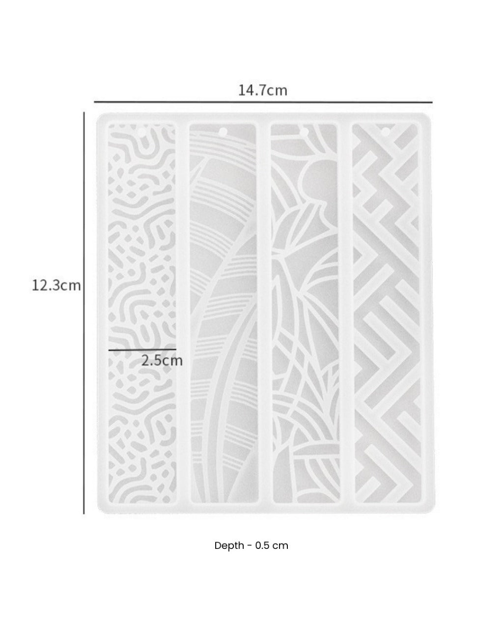 Rectangle Bookmark Pattern Mould Design 1