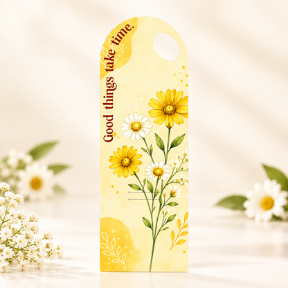 Yellow Daisy Floral Bouquet Flower Card - 5 pieces pack