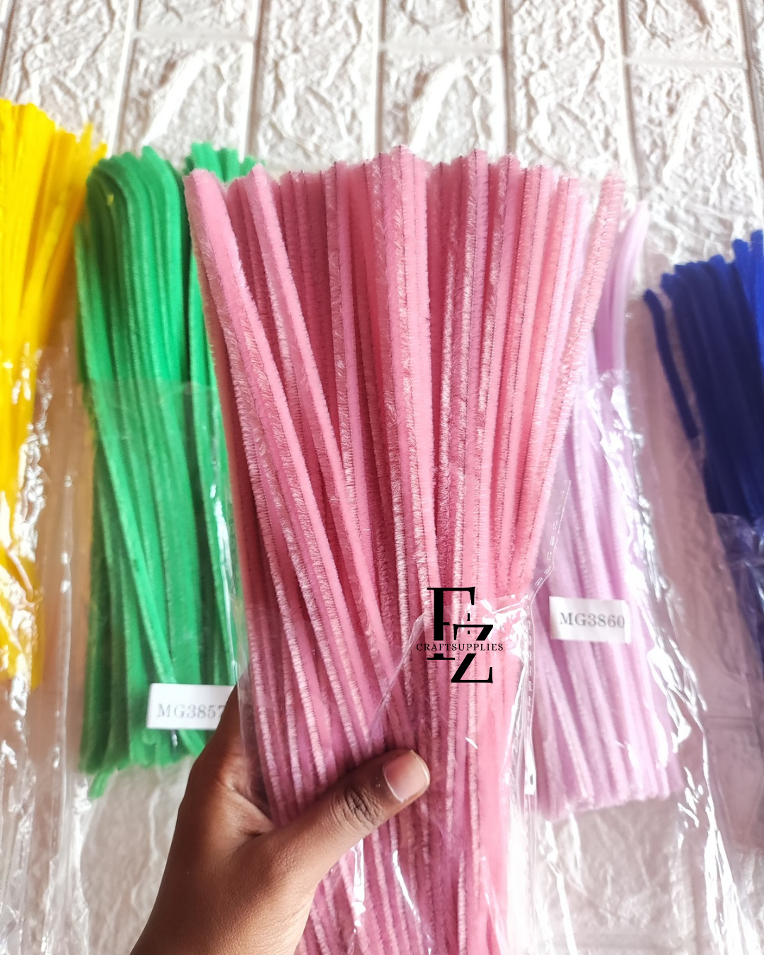 Pipe Cleaners 100 Pieces - Peach