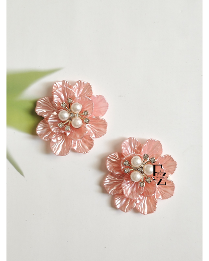 Acrylic Petal Flowers Peach - 1 Piece