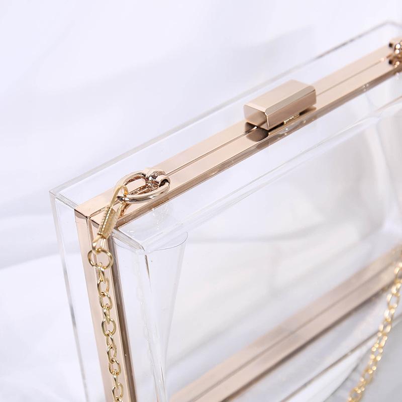 Transparent Clutch With Chain