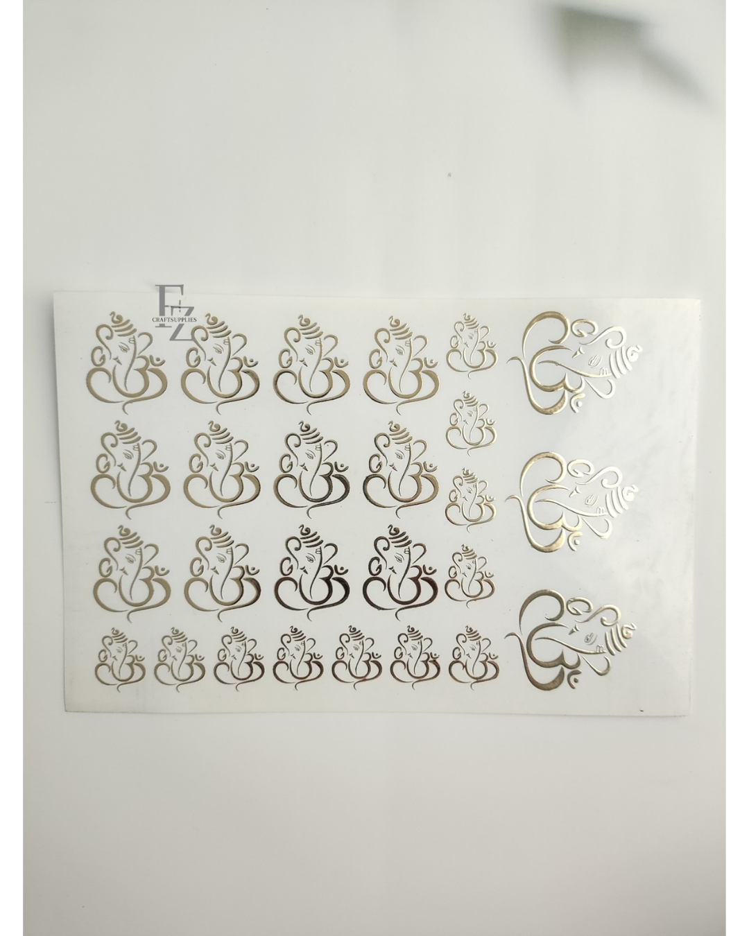 Ganeshji Gold Embossed Sticker Sheet A5 - D92