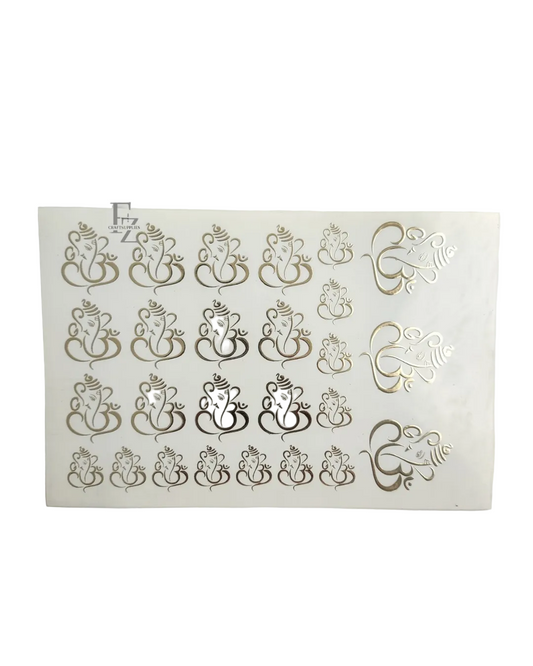 Ganeshji Gold Embossed Sticker Sheet A5 - D92