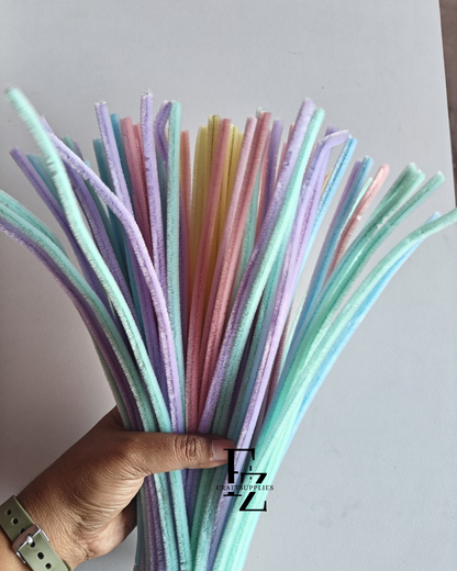 Pipe Cleaner 8MM - Pastel Multi color