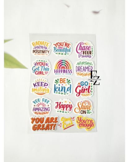 Mix words Peel off Sticker - D4