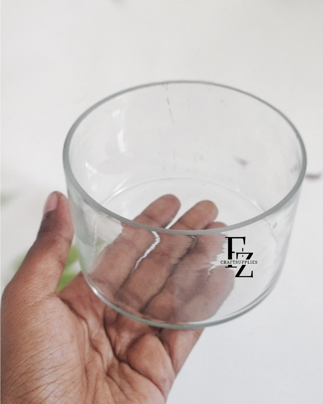 4 Inch Transparent Glass Candle Jar
