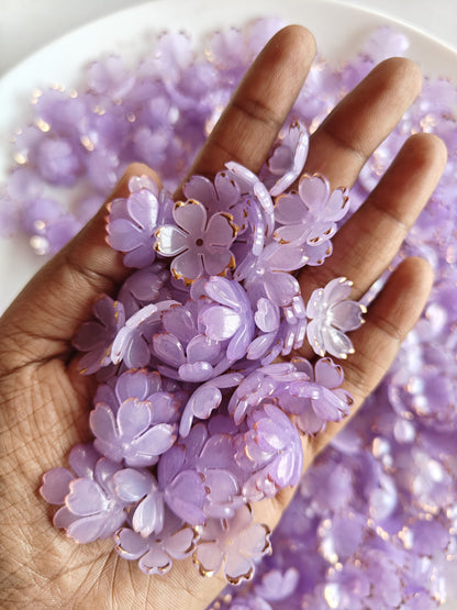 Mini Acrylic Flower Violet - 20 grams