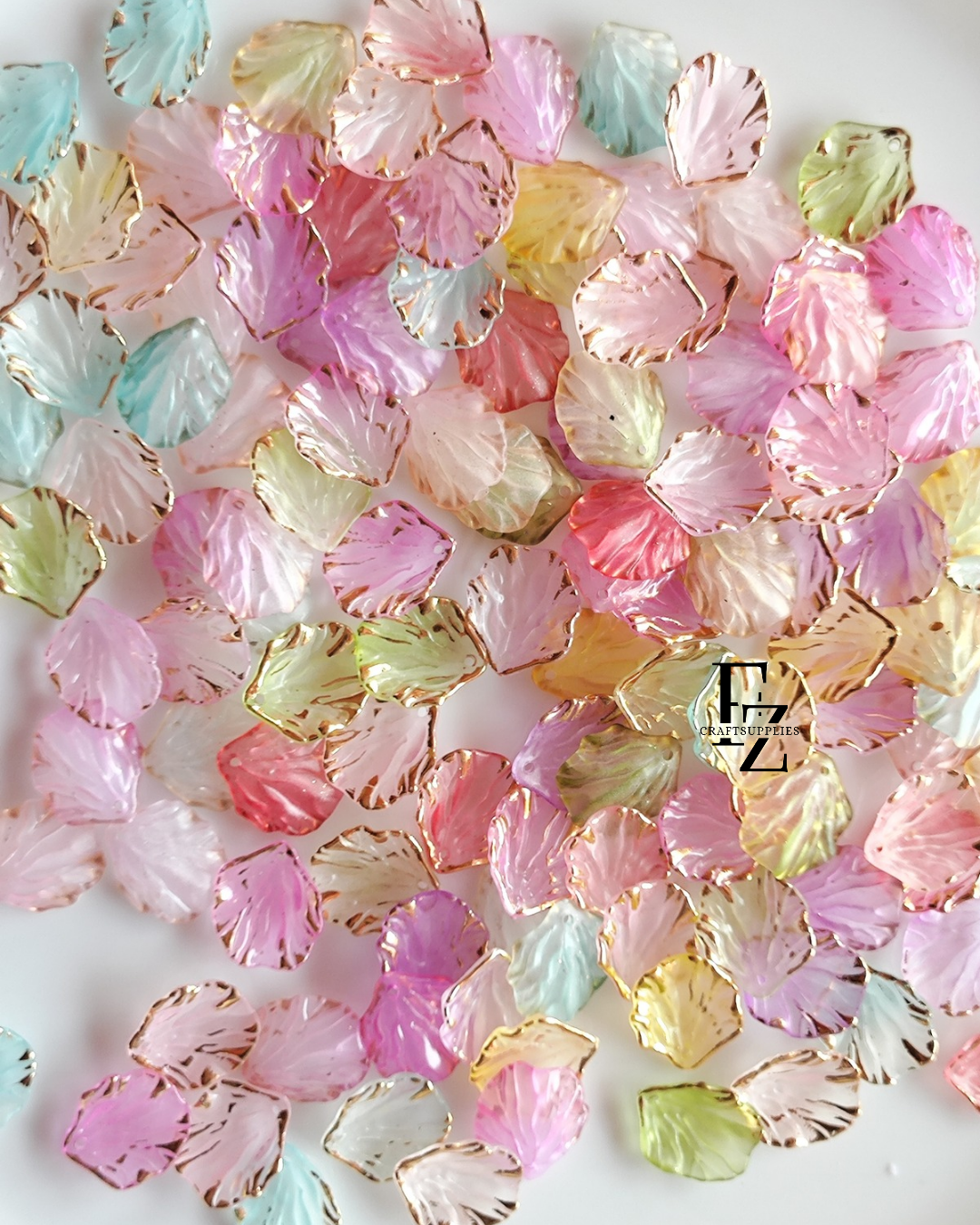 Acrylic Petal Brooch Multi Color
