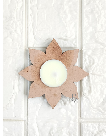 8 Size Flower Mdf Tea Light Holder