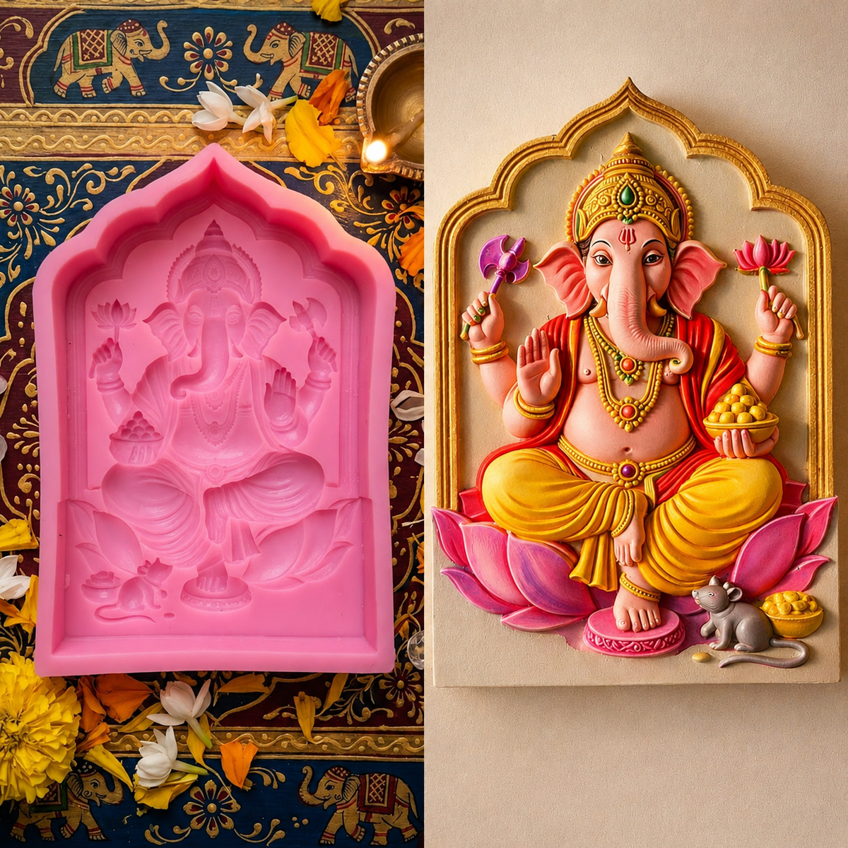 Lord Ganesh ji DIY Toy Mould for Concrete and Resin Decor