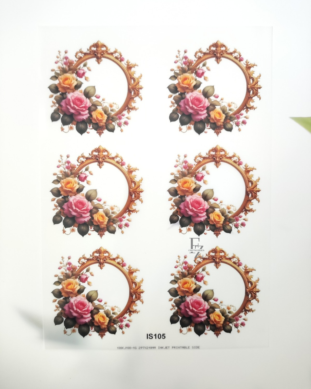 Floral Coaster/ Frame Insert Sheet A4 - D46