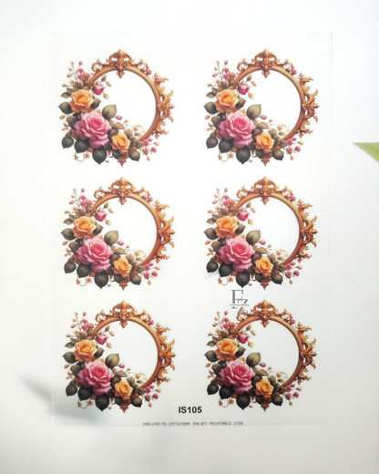 Floral Coaster/ Frame Insert Sheet A4 - D46