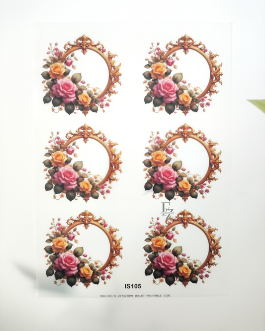 Floral Coaster/ Frame Insert Sheet A4 - D46