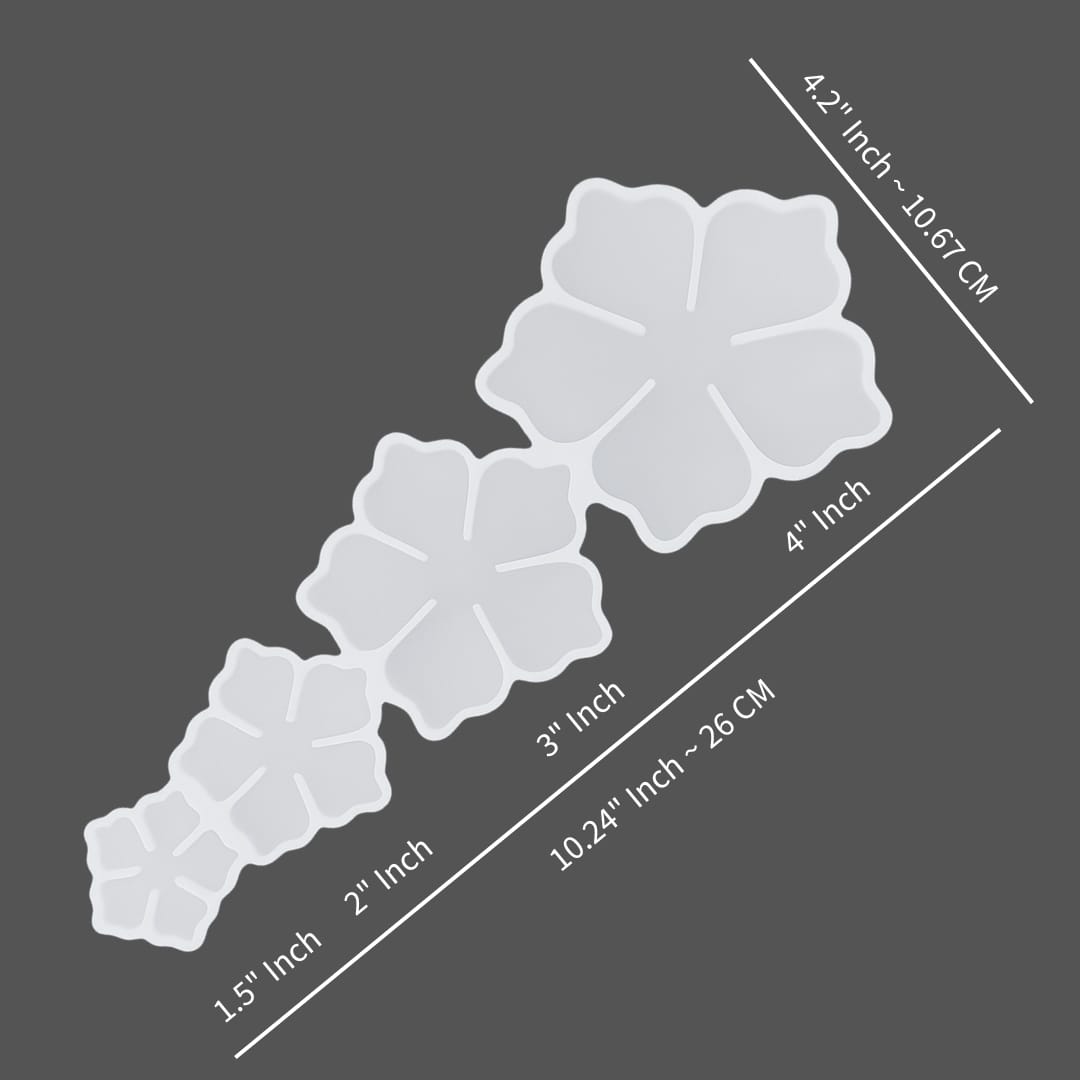 4 in 1 3D Flower Mould