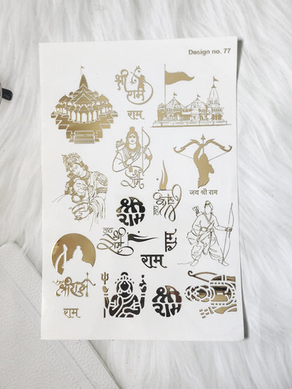 Mix God Embossed Sticker Sheet A5 - D80