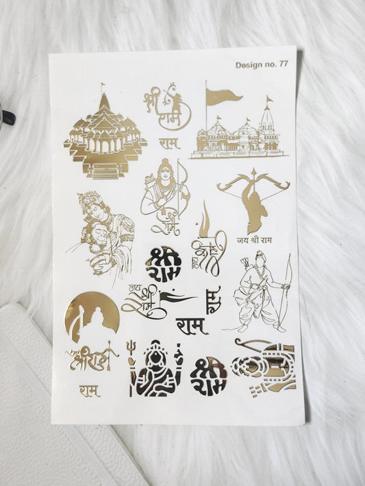 Mix God Embossed Sticker Sheet A5 - D80