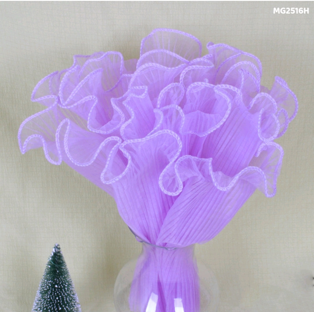 Violet Wrinkled Net Wrapping