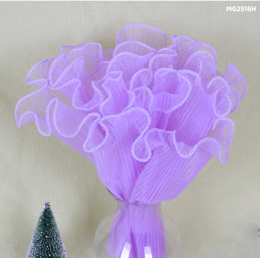 Violet Wrinkled Net Wrapping