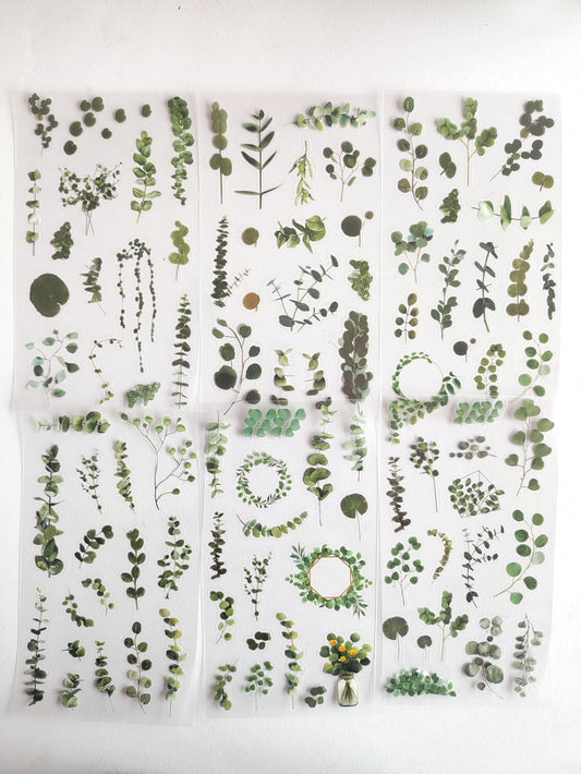 Eucalyptus Leaves Sticker - 1 Pack (6 sheets)
