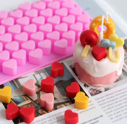 55 Cavity Small Heart Candle Mould