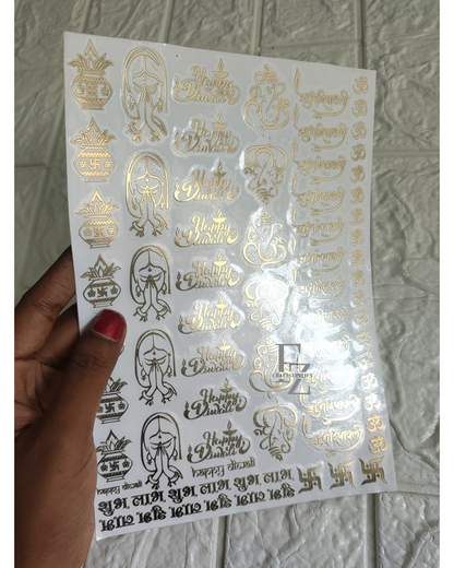 Diwali Metal Sticker - A5