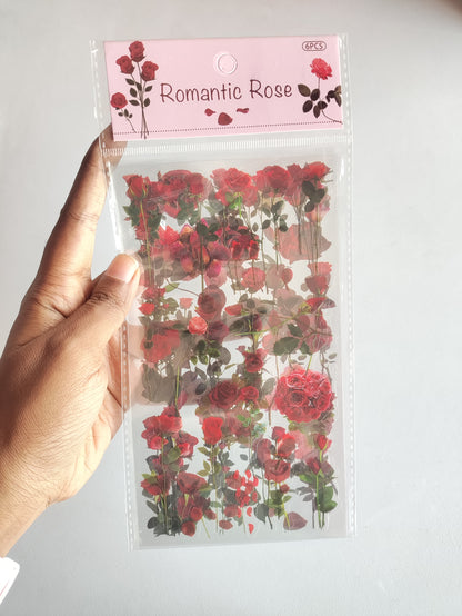 Romantic Rose Sticker - 1 Pack (6 sheets)
