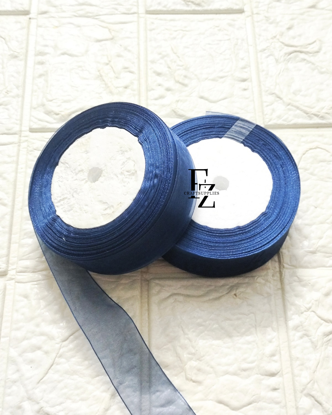 Organza Ribbon - Deep Blue