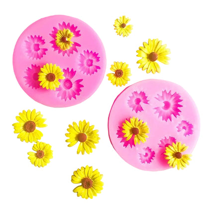 5 Cavity Flower Candle Mould
