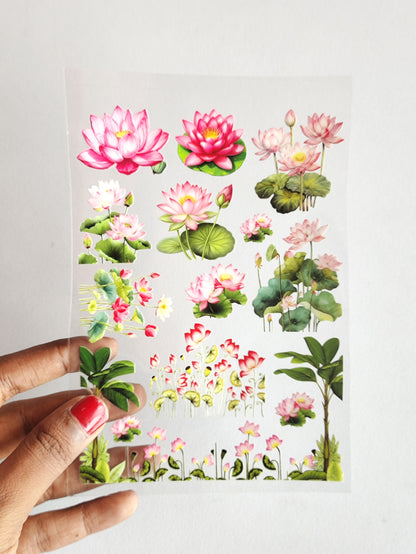 Mix Lotus UV DTF Stickers - D78