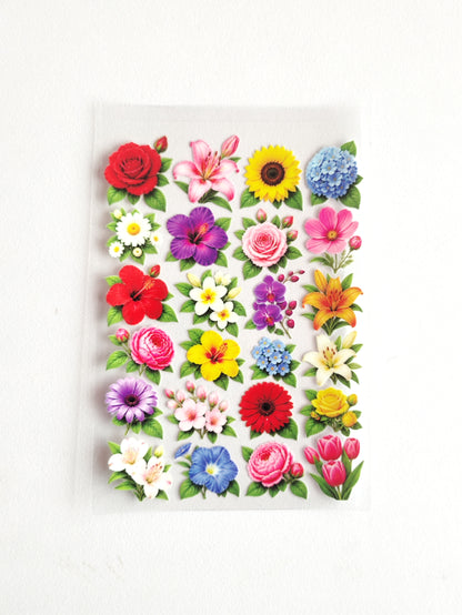 Mix Flowers UV DTF Stickers - D98