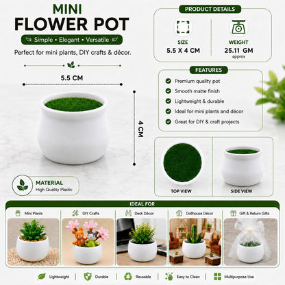 Mini Flower Pot with Artificial grass