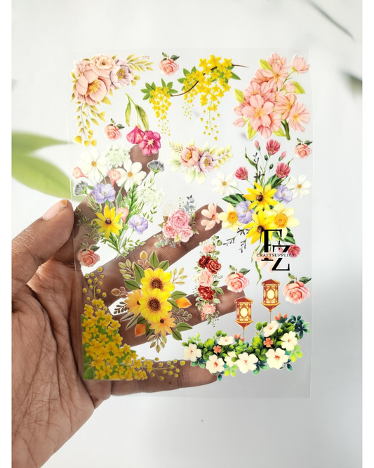 Mix Flowers Peel off Sticker