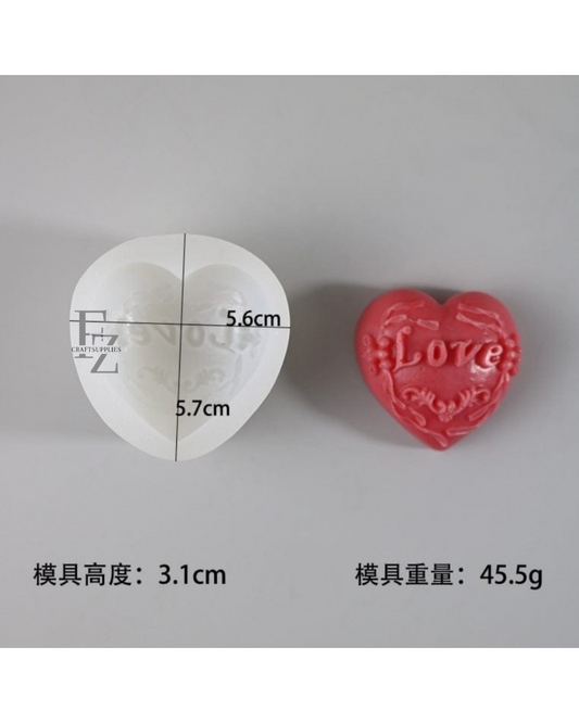 Heart Love Candle Mould