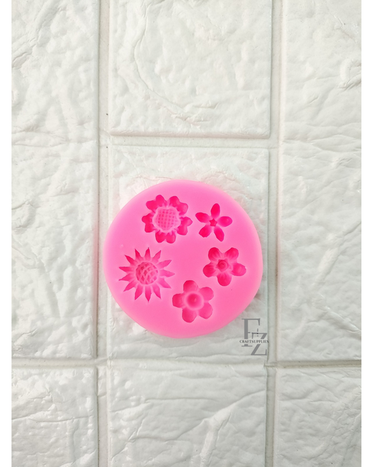 5 Cavity Flower Mould