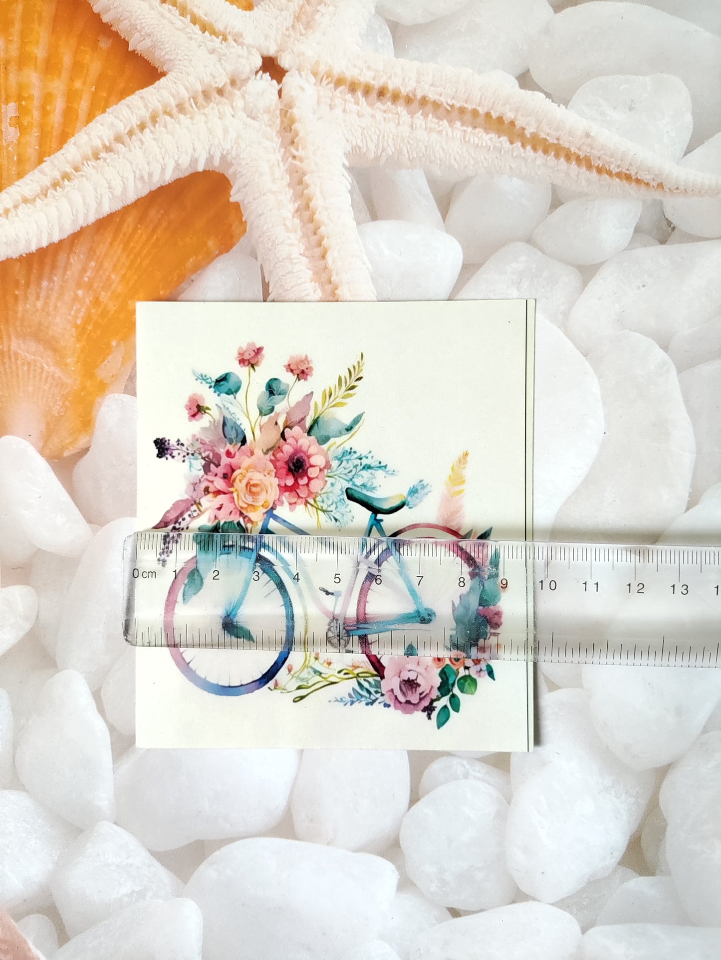 Floral Cycle Blue Sticker Sheet