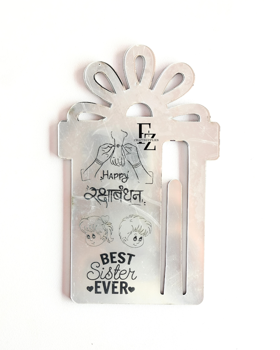 Rakshabandhan Silver Acrylic Mdf Envelope