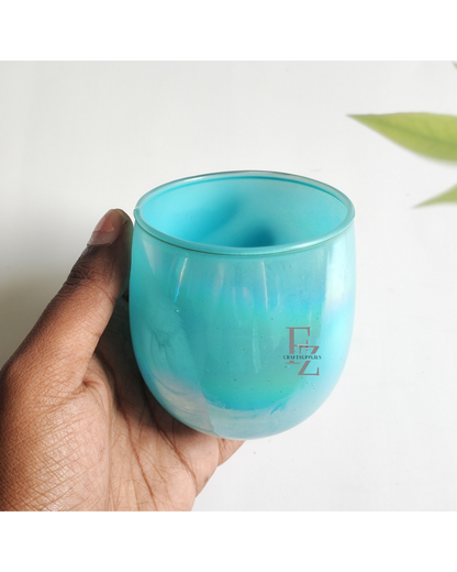 Blue Glass for Candles