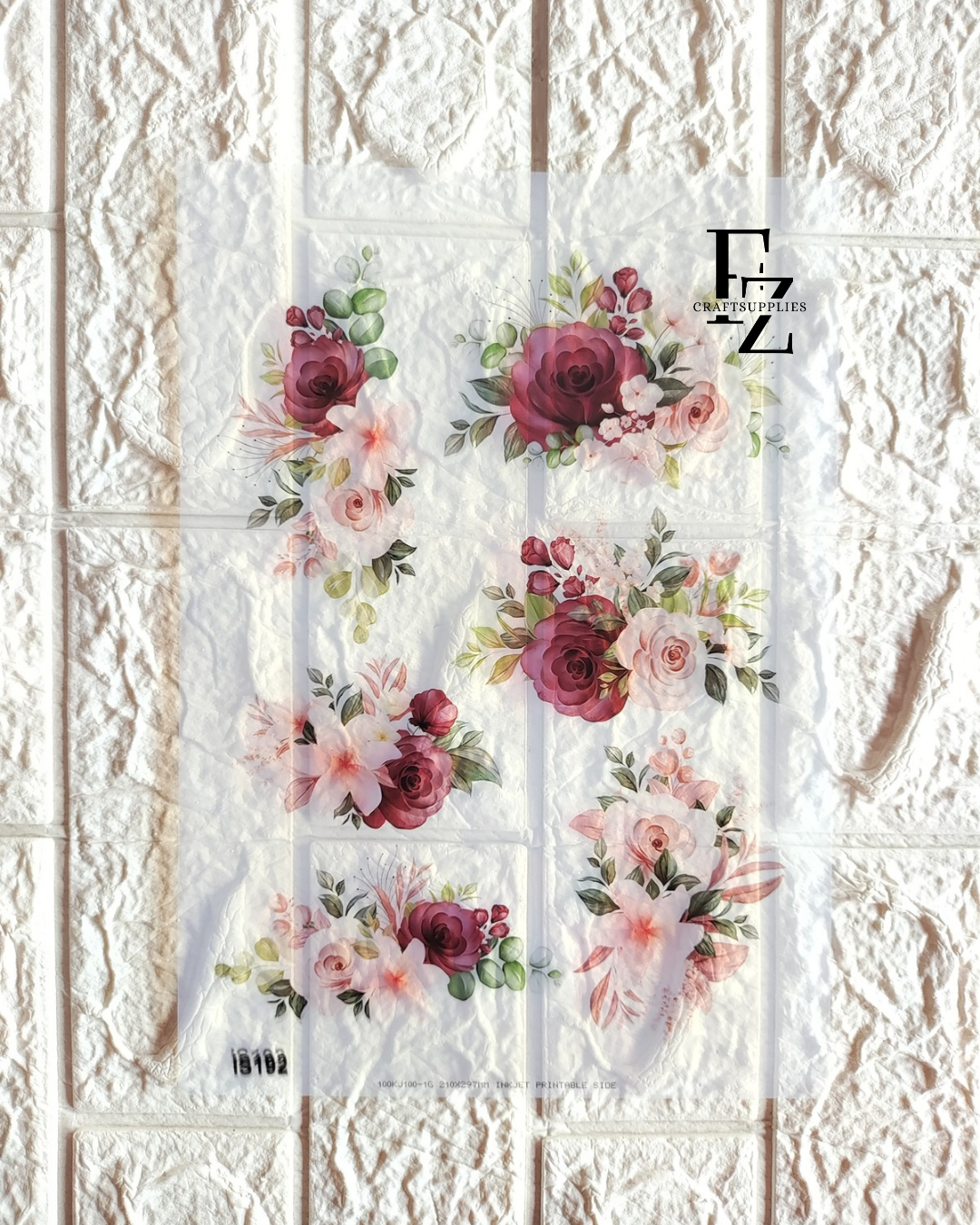 Floral Insert Sheet - A4