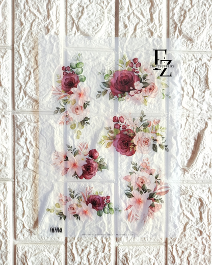 Floral Insert Sheet - A4