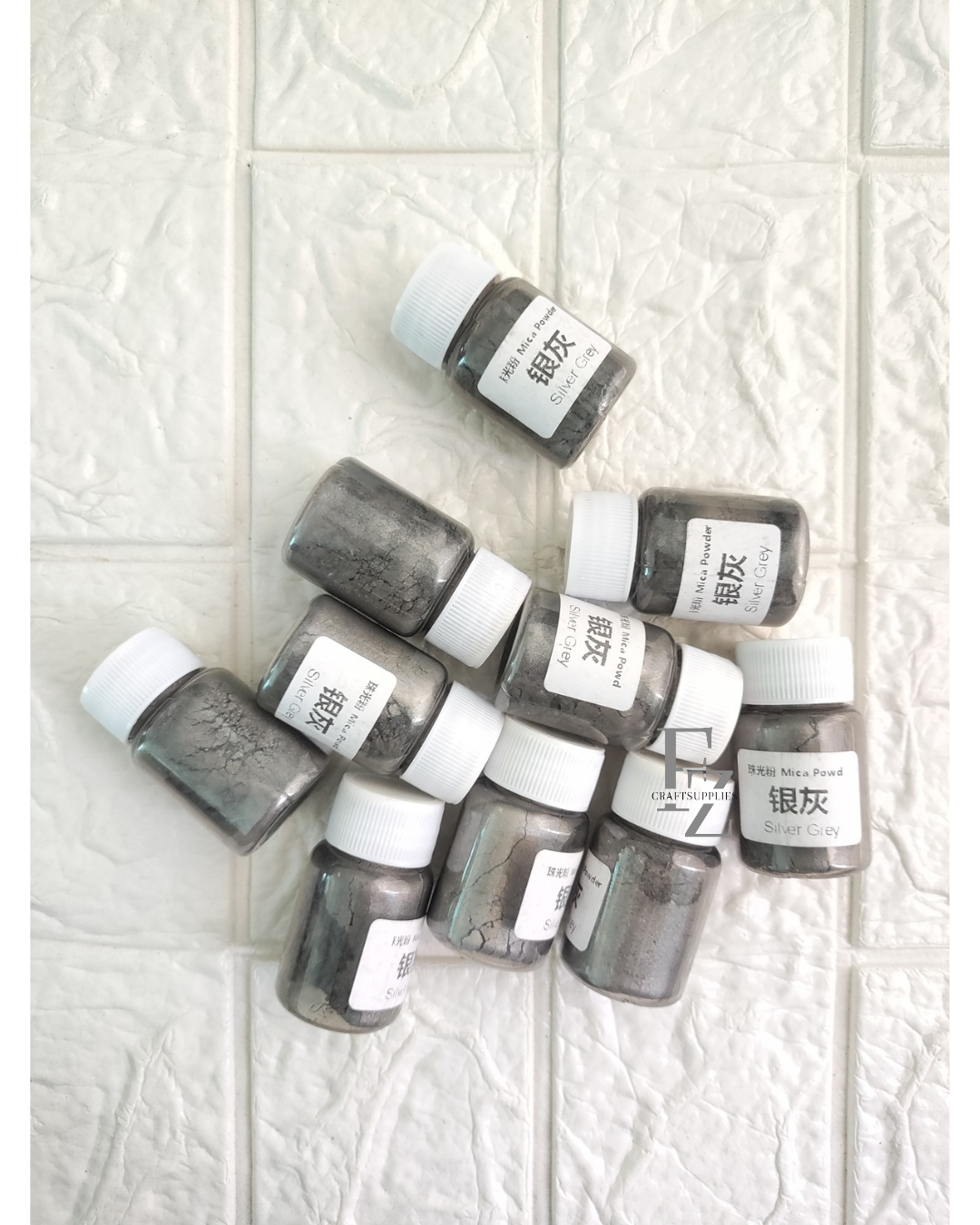 Mica Powder 10g - Silver Grey