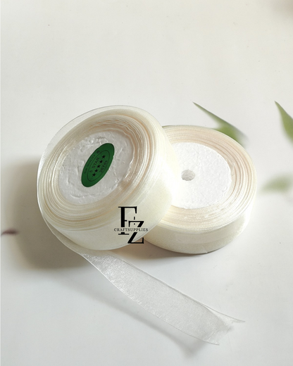 Organza Ribbon - Cream
