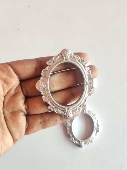 Silver Elongated Oval Frame - 1 Piece